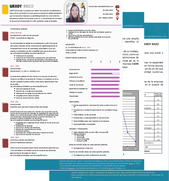 Curriculum Vitae en línea